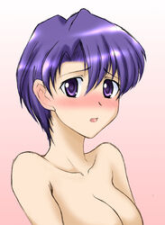 anime_style blush breasts bust_portrait female female_only human klose_rinz legend_of_heroes nude pale_skin short_hair solo tagme