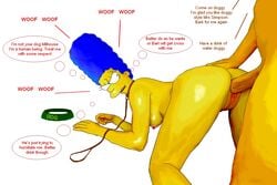 20th_century_studios accurate_art_style color female human male marge_simpson milhouse_van_houten straight tagme the_simpsons yellow_body yellow_skin