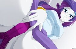 1girls big_breasts breasts cameltoe equestria_girls female female_only friendship_is_magic from_below grin hasbro looking_at_viewer looking_down looking_down_at_viewer my_little_pony panties purple_panties purple_underwear rarity_(eg) rarity_(mlp) riouku skirt solo solo_female underwear upskirt worm's-eye_view