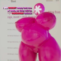 3d animated bbw belly belly_bulge big_breasts breasts cleavage collective_shout digestion female loop looping_animation muffled_scream shaking_belly simsalabime sloshing_belly sound stomach_bulge stomach_deformation struggling_prey tagme teasing video vore