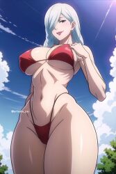 ai_generated arisato_yu big_breasts bikini jujutsu_kaisen mei_mei_(jujutsu_kaisen)