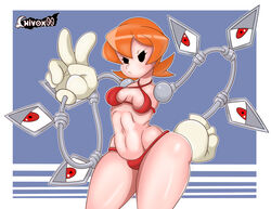 1girls bikini bikini_bottom bikini_top chivox00 female female_focus female_only peacock_(skullgirls) skullgirls