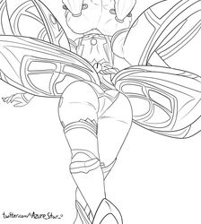 animal_humanoid ass azure_(star) big_butt cat_humanoid clothed clothing felid felid_humanoid feline feline_humanoid female first_person_view hi_res humanoid legwear mammal mammal_humanoid monochrome nia nintendo onesie sketch solo thigh_highs twitter video_games watermark xenoblade_(series) xenoblade_chronicles_2