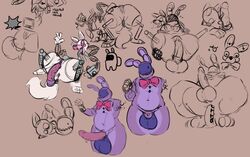 animal_genitalia animatronic anthro balls big_balls canid canine crouching dildo duo female five_nights_at_freddy's five_nights_at_freddy's_2 fox genitals lagomorph leporid machine male male/female male_penetrated mammal mangle_(fnaf) nouvelle rabbit robot sex_toy sheath slightly_chubby thick_thighs tongue tongue_out video_games wide_hips withered_bonnie