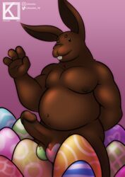 chocolate chubby chubby_male easter_bunny easter_egg kennim male male_only nude nude_male penis