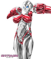 1girls arcee arcee_(g1) autobot big_breasts blue_eyes breasts female female_autobots female_only gblastman huge_breasts large_breasts nipples robot robot_girl shiny shiny_breasts shiny_skin silver_skin solo solo_female transformers transformers_g1 white_background