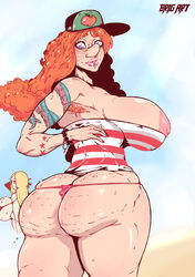 armpit_hair ass_cleavage big_breasts big_nose breasts brig_art busty butt_crack cellulite disney female female_focus hourglass_figure huge_breasts inner_workings kate_(inner_workings) large_breasts nipples pose posing red_hair tagme wide_hips