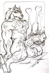 absurd_res animal_genitalia animal_humanoid animal_penis anthro balls belly_hair body_hair chest_hair equid equid_humanoid equine equine_genitalia equine_humanoid equine_penis genitals hairy hairy_balls hairy_legs hi_res horse_humanoid humanoid male male_only mammal mammal_humanoid muscular muscular_anthro muscular_male penis simple_background solo solo_focus white_background zoquete