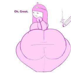 allagainstyou fat_ass large_ass princess_bubblegum stick_figure tagme