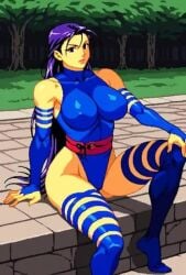 ai ai_art ai_generated animated big_ass big_butt marvel marvel_vs._capcom marvel_vs._capcom_2 psylocke purple_hair tagme video x-men
