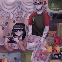 1boy 1boys 1female 1girl 1girls 2d 2d_(artwork) 2d_artwork art artist_name artist_signature artwork artwork_(digital) ass beanie bedroom bedroom_sex black_beanie black_eyes black_hair black_hat blue_eyes boobs bored bored_expression bored_sex breasts butt chest closed closed_mouth closed_mouth_smile closed_smile cock curtains curtains_closed dick digital digital_art digital_media digital_media_(artwork) eyes eyes_half_open eyes_open female flower flowers flowers_in_background gaming genitals girl glasses glasses_on_face hairy hairy_arms hairy_male half-closed_eyes half_naked half_nude hat hetero hetero_sex heterosexual heterosexual_female heterosexual_male heterosexual_sex laced laptop light-skinned_female light-skinned_male light_skin long_sleeve long_sleeve_shirt male medium_boobs medium_breasts medium_chest medium_hair medium_hair_female medium_tits medium_titties mouth mouth_closed nate_(soyjak.party) necklace necklace_female nintendo nintendo_switch nipple nipples nipples_visible open open_eyes penis pink_curtains playing playing_games playing_videogame plush poster rapetard red_t-shirt s0d0my_s1n sex short_hair soyjak.party soytan straight straight_hair straight_sex t-shirt teddy_bear tits titties toys waist white_body white_curtains yellow_hair