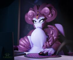 1girls 3d alien alien_(space_king) alien_female alien_girl big_breasts breasts cleavage enormous_breasts female katzehut lactating lactation massive_breasts nipples nude purple_nipples sharp_fingernails solo space_king sucking_breasts_meme sucking_own_breasts