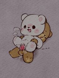 2025 3:4 anthro arisel_uwu balls bear black_eyes black_nose blush bodily_fluids breasts breath brown_body brown_ears brown_fur brown_pawpads colored cum cum_in_vagina cum_inside cum_leaking_out_of_pussy dated dim_lighting duo ears_up female female_on_top fur genital_fluids genitals happy hi_res leaking_cum looking_pleasured male male/female mammal milk_(milkmochabear) mocha_(milkmochabear) mouth_closed nipples on_top open_mouth open_smile pawpads paws penetration penile penile_penetration penis penis_in_vagina pink_inner_ear pink_nipples pink_pawpads sex shadow smile stomach_bulge vaginal_penetration white_body white_ears white_fur