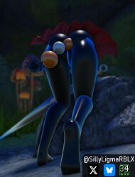 1girls ass black_body black_skin bug buttplug buttplug_in_ass buttplug_pull_out cloak dark-skinned_female dark_body dark_skin feet female female_focus female_only foot_fetish foot_focus from_below hollow_knight hollow_knight:_silksong hollow_knight_(franchise) hornet_(hollow_knight) insect_girl legs medium_ass mushroom naked naked_female nude nude_female pussy pussy_lips red_clothing roblox roblox_avatar roblox_background roblox_studio robloxian rubydukeapple self_upload sillyligmarblx watermark