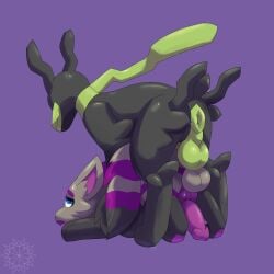 1:1 absurd_res anal anal_sex anus balls duo entro'pi feral generation_5_pokemon generation_7_pokemon genitals hi_res knot legendary_pokemon lewdkitten069 male male/male nintendo paws penetration pokemon pokemon_(species) zorua zygarde zygarde_10_forme
