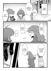 after_sex anthro deltarune dialogue dialogue_bubble doujinshi doujinshi_page english_text female human kris_(deltarune) male manga manga_page page_25 school sick ss_komu susie_(deltarune) translated
