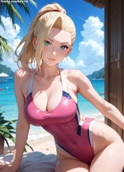 1girls 2d ai_generated areolae big_breasts bikini bikini_bottom bikini_top blonde_female blonde_hair boruto:_naruto_next_generations chest curvy curvy_figure cute cute_face detailed eyelashes eyeshadow female female_only fit fit_female focus hair high_quality ino_yamanaka large_breasts legs light-skinned_female light_skin lips lipstick long_hair makeup mascara naruto naruto_(series) naruto_shippuden nero100 outdoors outside pale-skinned_female pale_skin perky_breasts ponytial posing seductive seductive_look stable_diffusion swimsuit swimwear tagme thighs thin_waist