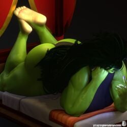 1girls 3d ass barefoot bbw big_ass big_breasts blender_(software) breasts countershade_feet endlessillusion feet female female_only highlighted_soles huge_ass huge_breasts hulk_(series) large_ass large_breasts lying lying_on_stomach marvel marvel_comics massive_ass massive_breasts massive_butt massive_thighs muscular muscular_female phone she-hulk solo thick_ass thick_thighs