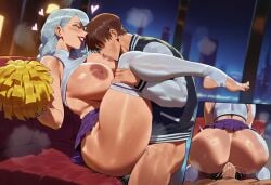 1boy 1girls ai_generated anal anal_sex bedroom cheerleader cheerleader_uniform close-up college cum_in_ass feet feet_up female huge_ass huge_breasts huge_cock jujutsu_kaisen male mei_mei_(jujutsu_kaisen) penis soles squirting squirting_from_anal thick_thighs toes wide_hips