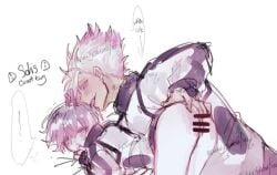 blue_lock blush cuntboy cuntboy/male cute_face cute_male dark_skin fingering fingers_in_pussy isagi_yoichi male/male nxerviarxcyrus ryusei_shidou shidou_ryuusei