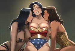 3girls ai_generated alternate_self amazon big_ass big_breasts big_thighs bikini black_hair breasts curvaceous curvy curvy_figure dark_hair dc dc_comics demigod demigoddess diana_of_themyscira diana_prince digital_media_(artwork) female fishnet_clothing fishnets future_self hips hourglass_figure huge_ass huge_breasts huge_thighs justice_league large_ass large_breasts large_thighs legs light-skinned_female light_skin mature mature_female phophopho selfcest slim_waist themysciran thick thick_hips thick_legs thick_thighs thighs voluptuous waist wide_hips wide_thighs wonder_woman wonder_woman_(series)