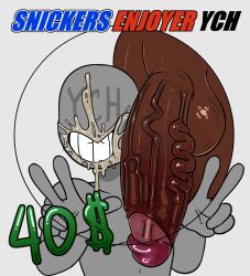 anonymous big_penis cheesing dark-skinned_male facial huge_cock kiviraskolnik male post-oral post-sex smiling ych ych_commission your_character_here