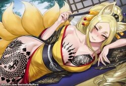 ai_generated anime basicallynomore blacked female highschool_dxd looking_at_viewer pubic_tattoo qos qos_tattoo queen_of_spades queen_of_spades_symbol queen_of_spades_tattoo tattoo tattoos white_skin yasaka_(high_school_dxd)