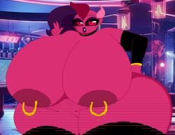 big_breasts chubby_female goth_girl goth_makeup goth_mommy jacksita_(jacksito) red_eyes red_hair red_skin rojo84 rojo_parasito sensual sexy tagme