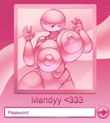 2d aero areola areolae breasts_against_glass breasts_bigger_than_head featureless_crotch featureless_face female female_only frutiger_aero gradient_body hands_against_glass humanoid ludicrousspeeds msn msn_messenger nude nude_female open_mouth pink_body pink_skin segmented_body smile smiling_at_viewer user_interface windows_7 windows_live_messenger