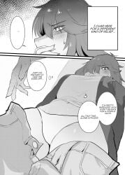 before_sex comic comic_page deltarune dialogue doujinshi english_text female homework horny kris_(deltarune) lizard lizard_girl male male_human manga manga_page page_3 panties pants_down ss_komu stressed susie_(deltarune) translated