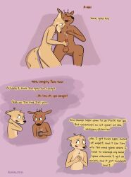 absurd_res anthro canid canine comic deer duo fox handjob hi_res male male/male mammal orgasm penile poro_alska rav_alska ravalska sex simple_background text worried