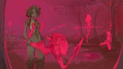 16:9 1boy ahe_gao ambiguous_penetration ass bangs black_hair breasts clothed clothed/nude clothed_male_nude_female clothing demon demon_humanoid duo_focus female female_penetrated femboy femboy_on_female femboydom femsub floating forest from_behind_position genitals girly glowing grey_body grey_skin group hair halo hi_res holding_object holding_spear holding_weapon horn horned_humanoid humanoid humanoid_pointy_ears kneeling long_hair looking_pleasured male male/female male_penetrating male_penetrating_female maledom melee_weapon monster_boy monster_girl nude open_mouth orange_eyes partially_clothed penetration penis pink_body pink_eyes pink_hair plant polearm sex short_hair small_breasts spear standing stomach_bulge syvaron tongue tongue_out tree weapon wheelbarrow_position widescreen