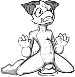 dildo_sitting masturbation pain pained_expression painful_penetration too_big