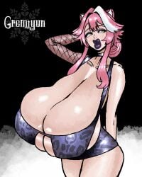 1girls alternate_breast_size big_lips bimbo bimbo_lips bimbofication blacked busty gigantic_breasts glossy_lips gooning gremiyun hololive hololive_english huge_lips pink_hair pinup procreate_(software) prostitution raora_panthera virtual_youtuber