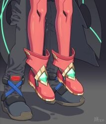 1boy 2girls alten animated anon_nsfw_va black_pantyhose boots canon_couple canon_polyamory covered_knees dangling_legs grey_background hanging_legs height_difference husband_and_wife husband_and_wives implied_penetration implied_sex implied_sex_from_between_legs lifting_person looping_animation lower_body moaning multiple_girls mythra pantyhose pussy_juice pyra red_shoes reverse_suspended_congress rex_(xenoblade) shadow shoes sound straight tagme torn_clothes torn_pantyhose transformation variant_set vertical_video video white_shoes xenoblade_(series) xenoblade_chronicles_2 xenoblade_chronicles_3 xenoblade_chronicles_3:_future_redeemed