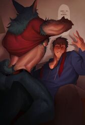 akarugon bat clothed dispatch_(game) drunk furry gay hairy male male_only no_visible_genitalia robert_robertson sonar_(dispatch)