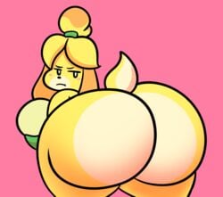 animal_crossing ass big_ass big_breasts big_butt breasts canid canine canis cosplay female fur furry furry_only isabelle_(animal_crossing) looking_back mechaclank nintendo solo tagme tail thick_thighs thighs tinker_bell wide_hips