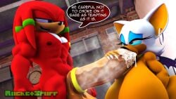 16:9 3d_(artwork) 4k absurd_res accessory anthro aroused_smile balls bat big_balls big_breasts big_penis bodily_fluids breasts choker claws cock_ring dick_sucking_lips digital_media_(artwork) duo ear_piercing ear_ring echidna english_text fellatio female genitals gold_(metal) gold_choker gold_jewelry gold_necklace hand_on_penis hi_res hoop_ear_ring huge_balls huge_breasts huge_cock hyper hyper_genitalia hyper_penis jewelry knuckles_the_echidna lips looking_pleasured male male/female mammal monotreme muscular muscular_male musk musk_cloud musky_penis necklace oral oral_penetration penetration penile penis penis_accessory penis_jewelry piercing ring_piercing rocketspuff rouge_the_bat saliva saliva_on_penis sega sex sonic_(series) sonic_the_hedgehog_(series) speech_bubble text thick_lips widescreen