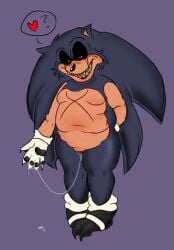 1boy anthro black_sclera blue_body blue_fur blue_hair chubby chubby_anthro chubby_male cuntboy cuntboy_focus cuntboy_only furry gloves heart heart_symbol inviting_to_sex looking_at_viewer lord_x male pawpads pussy pussy_juice pussy_juice_trail red_eyes sega sharp_fingernails sharp_teeth sharp_toenails sonic.exe_(series) sonic_(series) sonic_the_hedgehog_(series) tagme