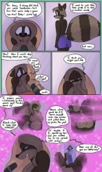 anthro bedding blanket boxers_(clothing) clothing comic dialogue dirty_bunny duo erection erection_under_clothing erection_under_pants fantasy female incestuous_fantasy incestuous_voyeur_(lore) male male/female mammal marissa_keys masturbation nipples procyonid raccoon speech_bubble tommy_keys under_blanket underwear vaginal_masturbation vaginal_penetration voyeur