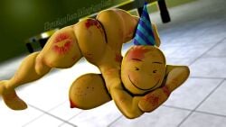 backrooms grinding jack-o_pose jumbledmelon looking_at_viewer partygoer_(the_backrooms) psychojohn2 psyjohn the_backrooms yellow_body