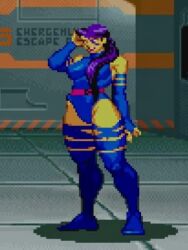 ai ai_art ai_generated animated big_ass big_butt marvel marvel_vs._capcom marvel_vs._capcom_2 pixel_animation pixel_art psylocke purple_hair tagme video x-men