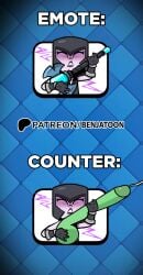 big_penis clash_(series) clash_of_clans clash_royale cock emote_(clash_royale) goblin night_witch_(clash_of_clans) night_witch_(clash_royale)