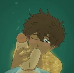 2_penises 2boys blowjob canon_couple castle_swimmer gay jerking kappa_(castle_swimmer) merman multi_genitalia siren_(castle_swimmer) sucking sucking_penis two_cocks