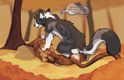 andromorph andromorph/male andromorph_penetrated autumn brown_body brown_fur detailed_background domestic_cat duo english_text fan_character felid feline felis feral feral_on_feral feral_penetrated feral_penetrating feral_penetrating_feral fur hi_res intersex intersex/male intersex_penetrated intraspecies littleperrito male male_penetrating male_penetrating_andromorph male_penetrating_intersex mammal outside penetration penile penile_penetration penis_in_vagina plant sex text tree vaginal_penetration warriors_(book_series) white_body white_fur