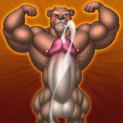 abs anthro bara bear biceps climax cum cum_shot cumming cumshot flexing gif green_eyes hyper hyper_balls hyper_genitalia hyper_penis hyper_testicles interval muscle muscles muscular muscular_arms muscular_legs muscular_male muscular_thighs nipples pecs smile smiling veins veiny_legs veiny_muscles