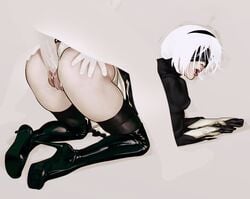 yorha 2b from nier: automata by dima ivanov