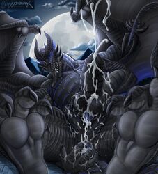 2021 absurd_res anal anal_fingering anal_masturbation anthro anus ass black_body black_scales blue_body blue_scales bodily_fluids claws crazydrak cum cum_in_ass cum_inside cum_on_knot cum_on_penis cum_on_self cumshot dragon ejaculation finger_claws fingering full_moon genital_fluids genitals hi_res horn jrbart knot lying male masturbation membrane_(anatomy) membranous_wings moon muscular muscular_anthro muscular_male on_back penis presenting presenting_hindquarters ridged_penis scales scalie sharp_teeth slit solo teeth tongue tongue_out vein veiny_penis western_dragon wings zarizav