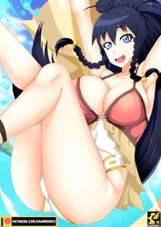 1girls alternate_costume armpit ass blue_eyes blue_hair braids breasts cleavage cute dark_blue_hair fire_emblem fire_emblem:_the_sacred_stones fire_emblem_heroes haarmades huge_breasts large_breasts nintendo one-piece_swimsuit patreon_username ponytail solo solo_female swimsuit swimwear tana_(fire_emblem) tana_(summer)_(fire_emblem) twin_braids