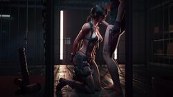 1boy 1girls 3d 4k abs animated blowjob bouncing_breasts breasts erection fellatio female firearm gun handgun hi_res high_resolution highres konami light-skinned_female light-skinned_male light_skin male maledom medium_breasts metal_gear_solid metal_gear_solid_v nipples oral oral_sex pale-skinned_female pale-skinned_male pale_skin penis quiet_(metal_gear) restrained sound straight sweat sweatdrop sweating vgerotica video video_games weapon wet